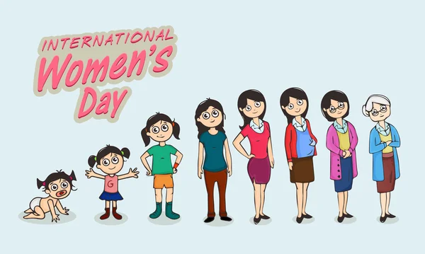 Концепция празднования Международного женского дня . — стоковый вектор