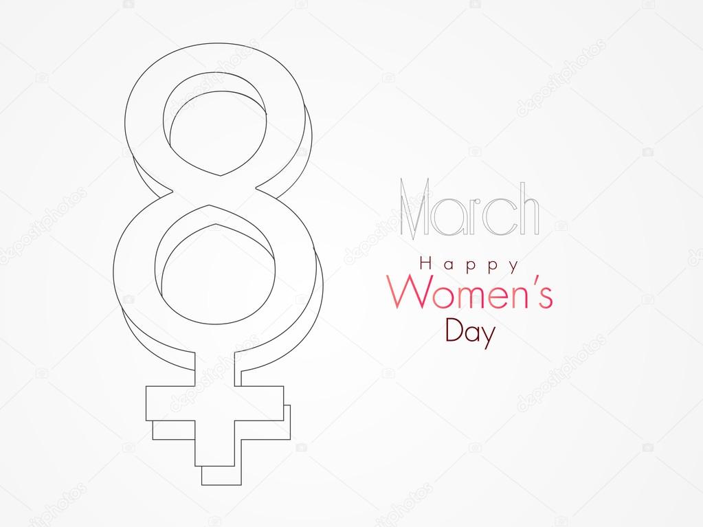 Poster or banner for International Women's Day celebration.
