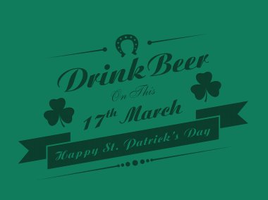 Happy St Patrick's günü için posteri veya başlığı tasarım.