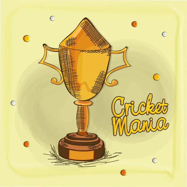 Troféu vencedor para Cricket . —  Vetores de Stock