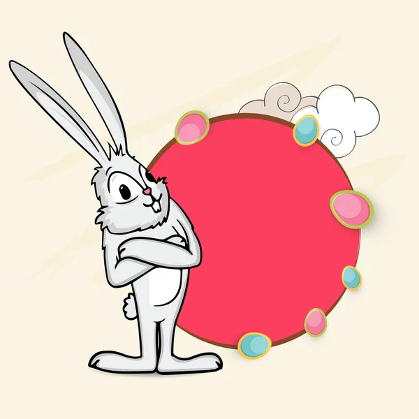 Glad påskfirande med bunny. — Stock vektor