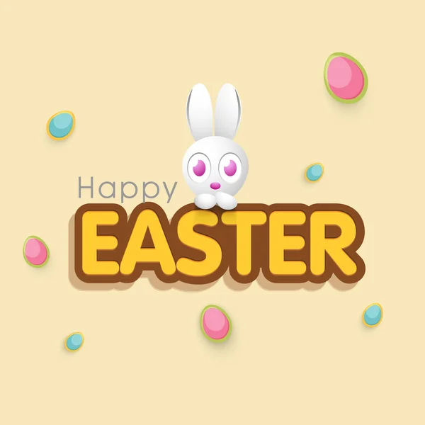 Greeting card design for Happy Easter celebration. — Stock Vector