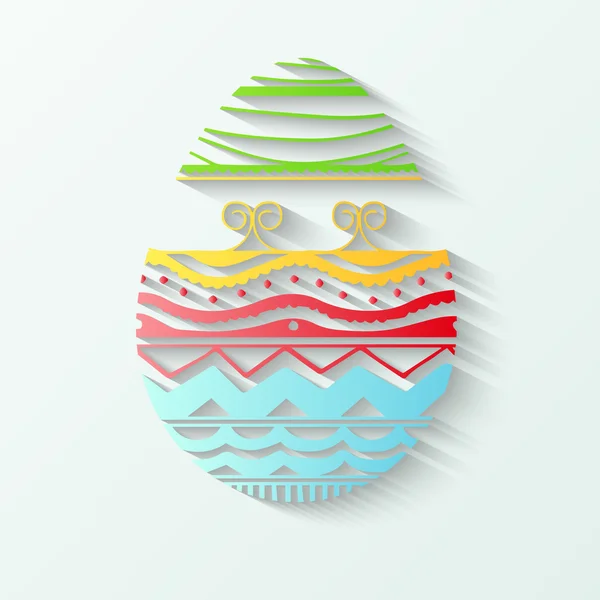 Gyönyörű tojás Boldog húsvéti ünnep. — Stock Vector