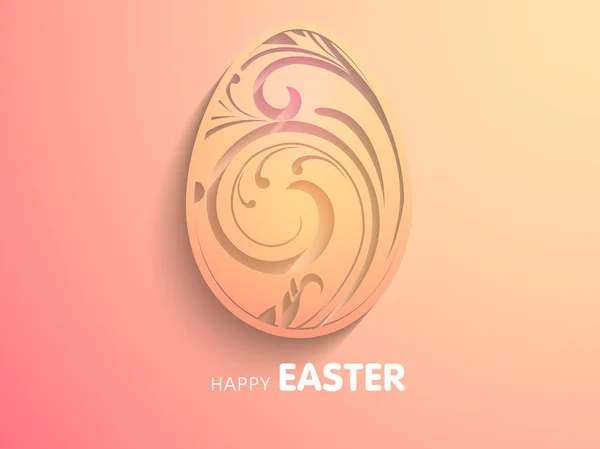 Hermoso huevo para la feliz celebración de Pascua . — Vector de stock