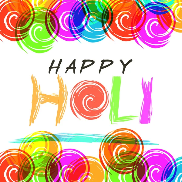 Projeto do cartão de saudação para Happy Holi . — Vetor de Stock