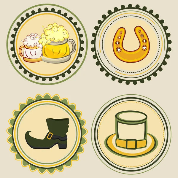 Sticker, tag or label for Happy St. Patrick's Day. — Stock Vector