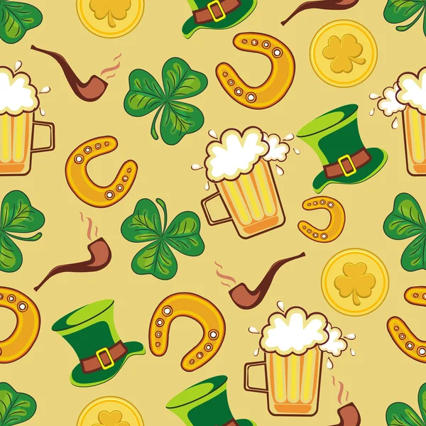 Happy St. Patrick dag viering achtergrond. — Stockvector