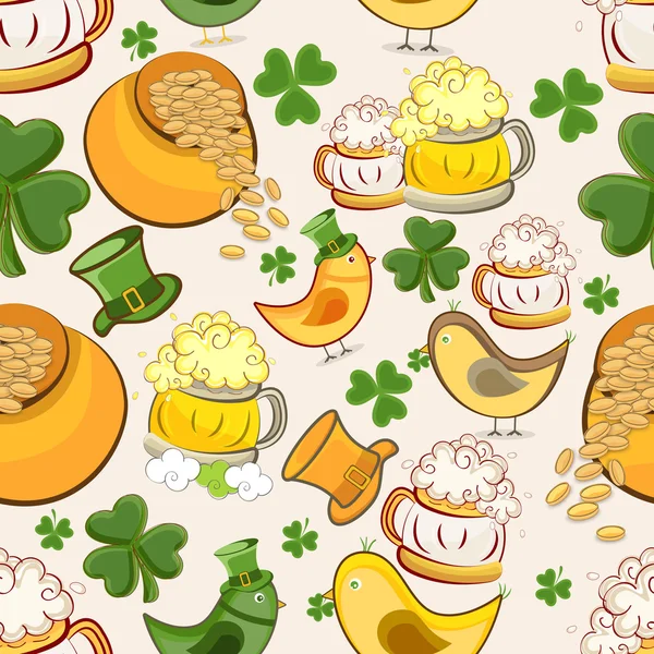 Happy St. Patrick dag viering achtergrond. — Stockvector