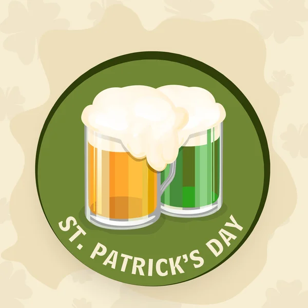 Etiqueta engomada, etiqueta o etiqueta para el Feliz Día de San Patricio . — Vector de stock