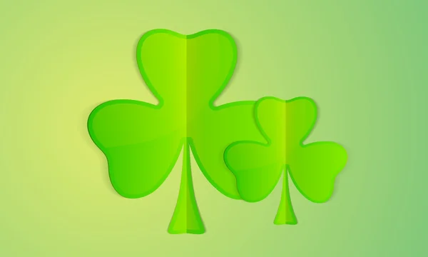 Paper clover leaves for St. Patrick's Day celebration. — Stock Vector
