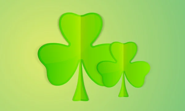 Papper clover lämnar för St Patrick's Day firande. — Stock vektor