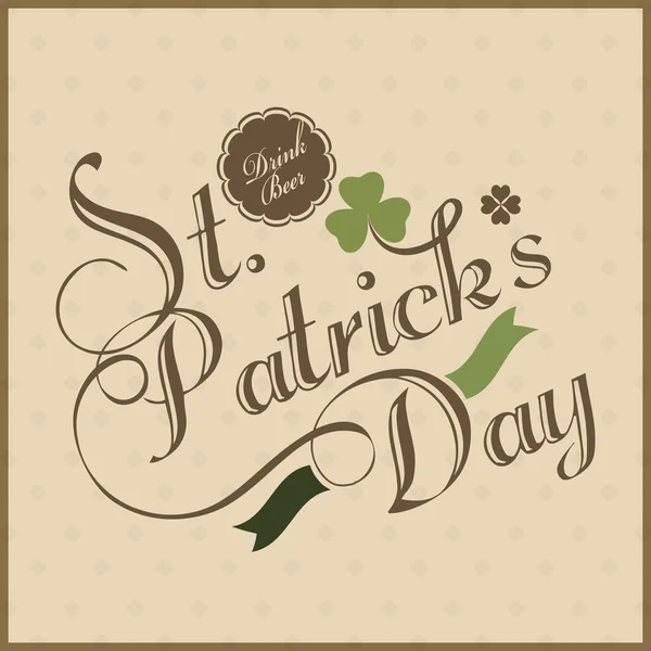 Diseño de póster o pancarta para el Feliz Día de San Patricio . — Vector de stock