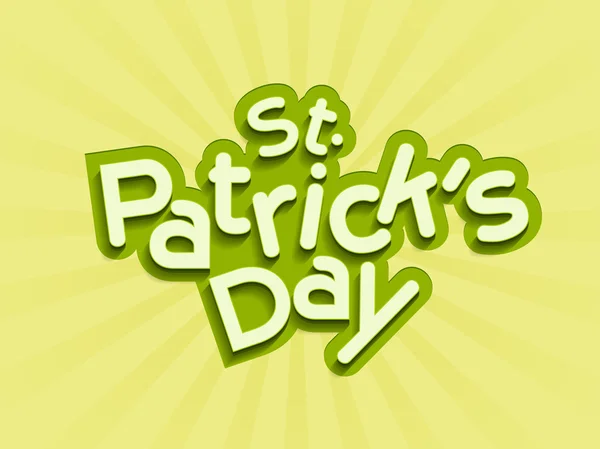 Plakat- oder Banner-Design für den fröhlichen Patrick 's Day. — Stockvektor