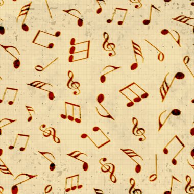 Müzik notaları ile seamless modeli.