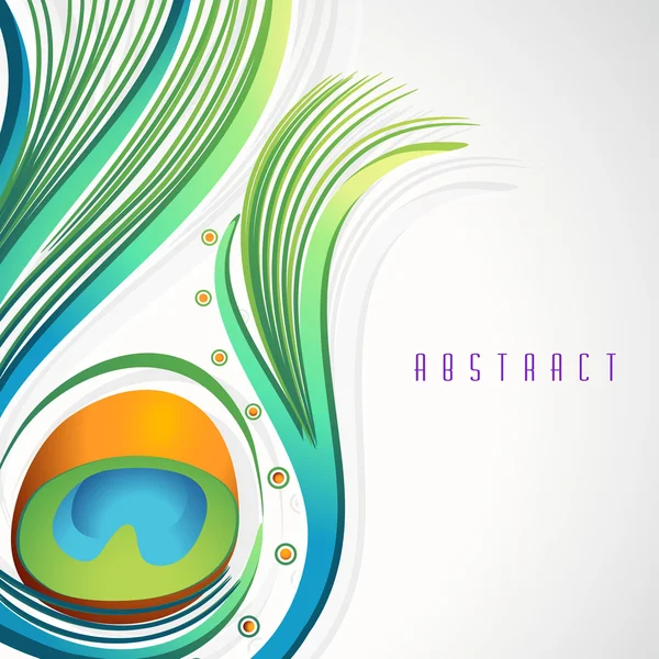 Abstracte peacock feather achtergrond. — Stockvector