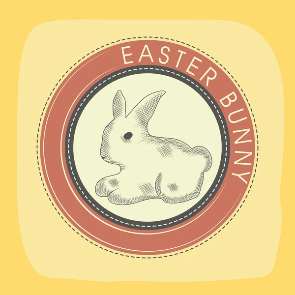 Rubber stempel voor Happy Easter viering. — Stockvector