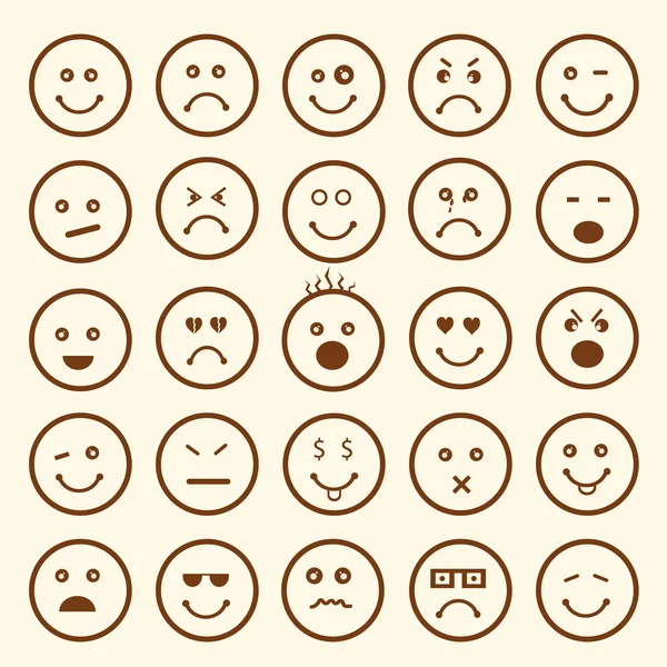 Set of different facial expressions. — Stock Vector