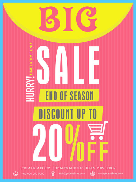 End of season sale flyer or banner.