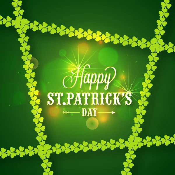 St. Patrick의 날 축 하 인사말 또는 초대 카드. — 스톡 벡터