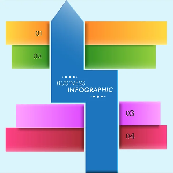 Begreppet affärer infographics med pil. — Stock vektor