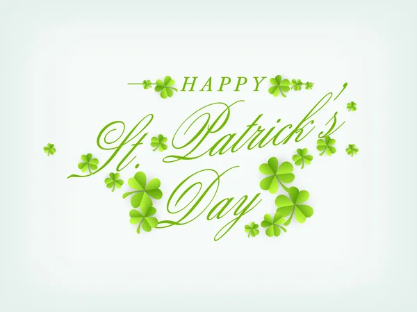 Plakát nebo nápis Happy St. Patrick je den oslav. — Stockový vektor