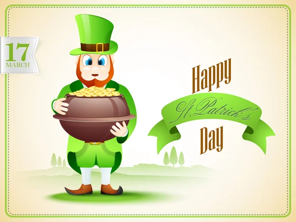 Creative poster or banner for Happy St. Patrick's Day. — Stock Vector