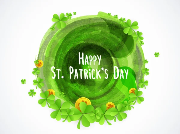 Wenskaart voor Happy St. Patrick's Day viering. — Stockvector