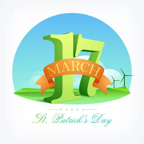 Wenskaart voor Happy St. Patrick's Day viering. — Stockvector