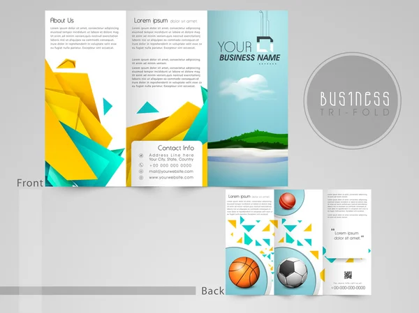 Professional trifold brochure. — Stock Vector