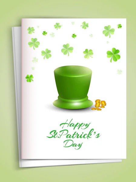 Schöne Grußkarte für St. Patrick 's Day Feier. — Stockvektor