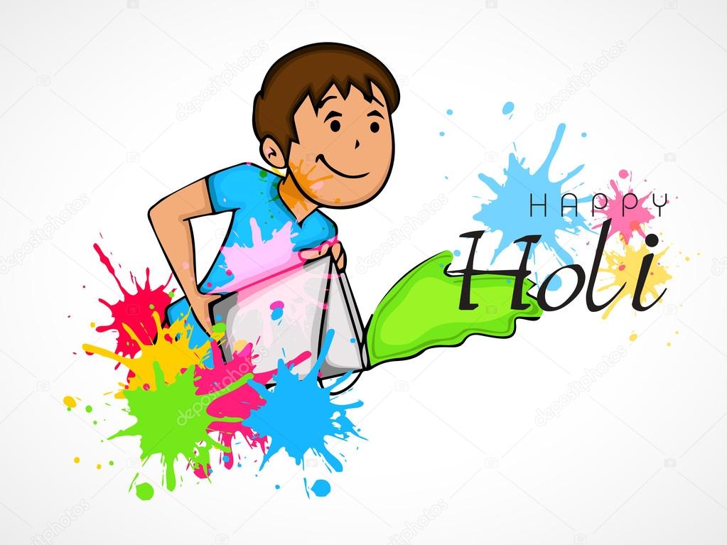 Cute kid for Happy Holi festival celebration. Stock Vector Image by ©alliesinteract #65762761 Cute kid for Happy Holi festival celebration. Stock Vector Image by ©alliesinteract #65762761