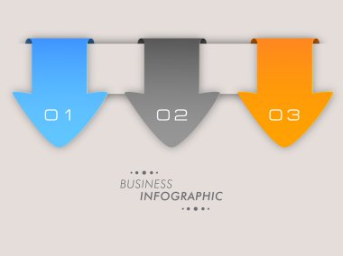 İş infographics oklu kavramı.