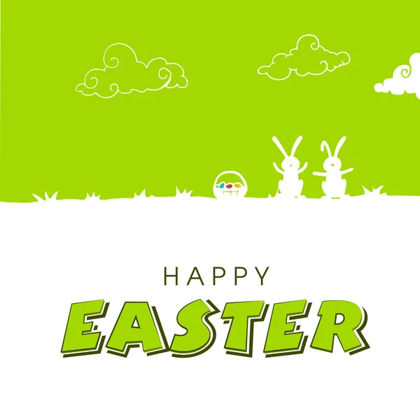 Conception de carte de voeux pour une joyeuse célébration de Pâques . — Image vectorielle
