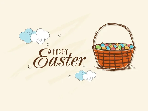 Poster or banner design for Happy Easter celebration. — Stock Vector