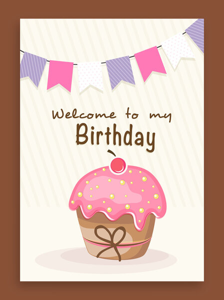 Пригласительная открытка или листовка на празднование дня рождения
.