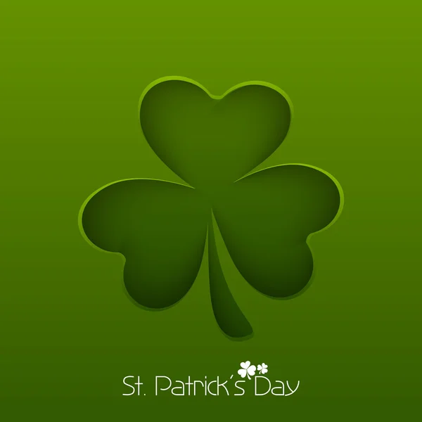 Irish clover leaf for St. Patrick's Day celebration. — Stock Vector