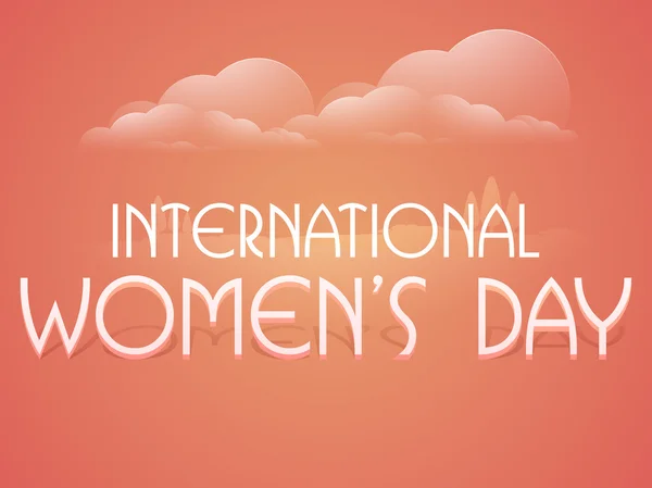 Cartel o pancarta para la celebración del Día Internacional de la Mujer . — Archivo Imágenes Vectoriales