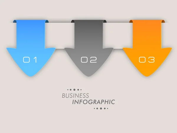 Concepto de infografía de negocios con flecha . — Vector de stock