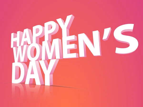 3D-tekst voor Happy Women's Day viering. — Stockfoto