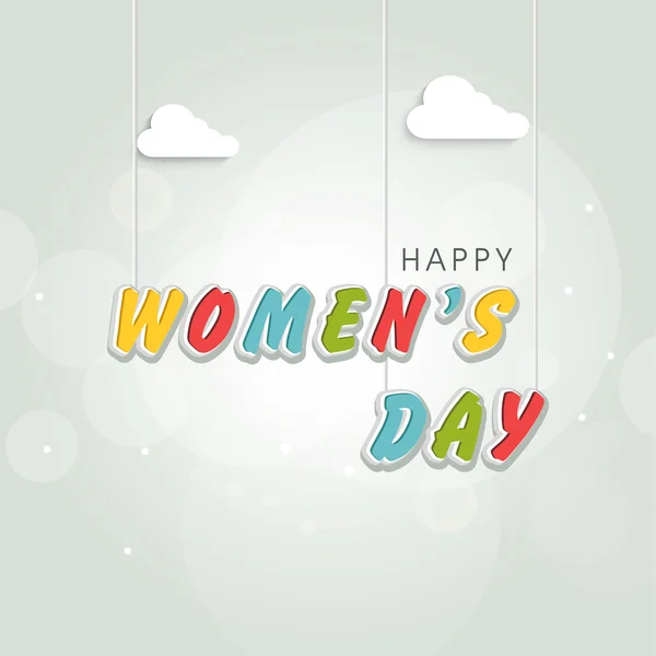 Diseño de tarjetas de felicitación para la celebración del Día de la Mujer . — Foto de Stock