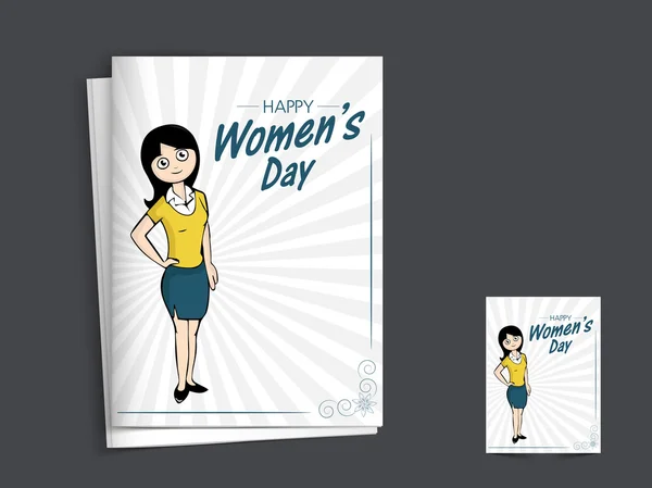 Tarjeta de felicitación para la celebración del Día Internacional de la Mujer . —  Fotos de Stock