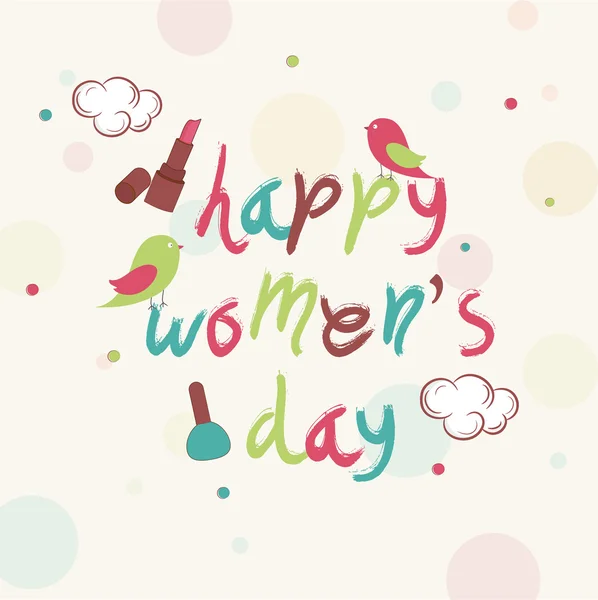 Diseño de tarjetas de felicitación para la celebración del Día de la Mujer . — Foto de Stock