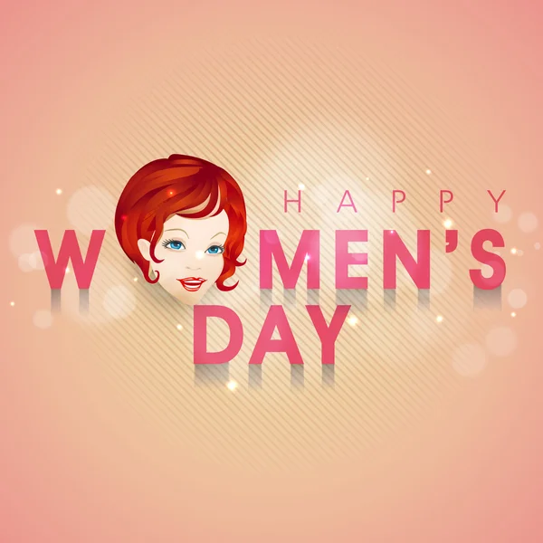 Young girl face for Happy Women's Day celebration. — Stock Photo, Image