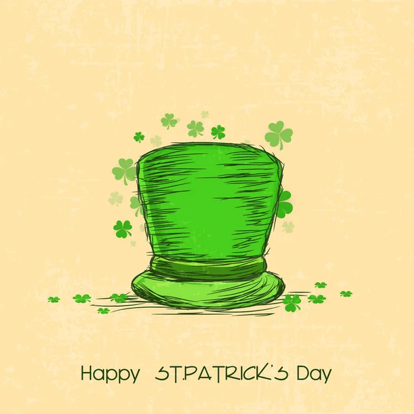 Boldog St. Patrick's Day celebration manó kalpag. — Stock Vector