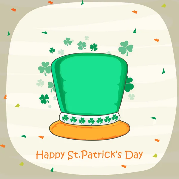 Happy St. Patrick je den oslav skřítek hat. — Stockový vektor