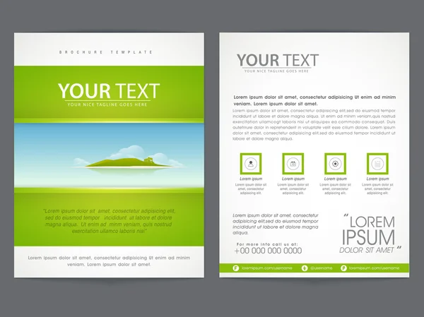 Brochure, template or flyer design for business. — Stock Vector
