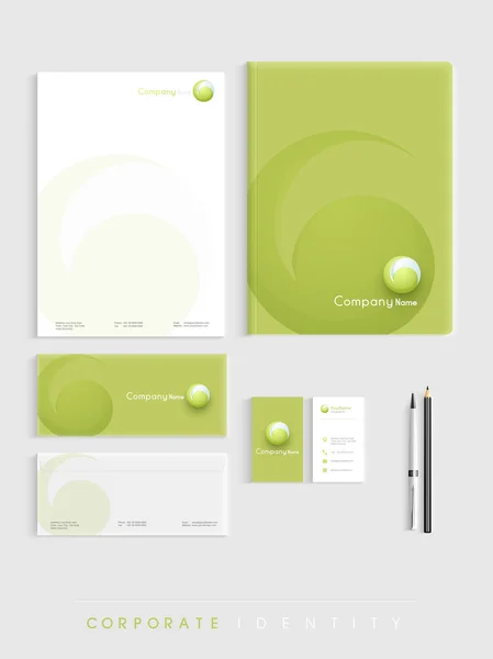 Kit de identidad corporativa para fines comerciales . — Vector de stock