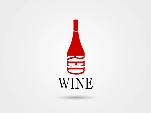 Stylish brand symbol of wine bottel. — Stock Vector