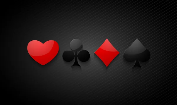 Shiny ace cards symbols. — Stock Vector