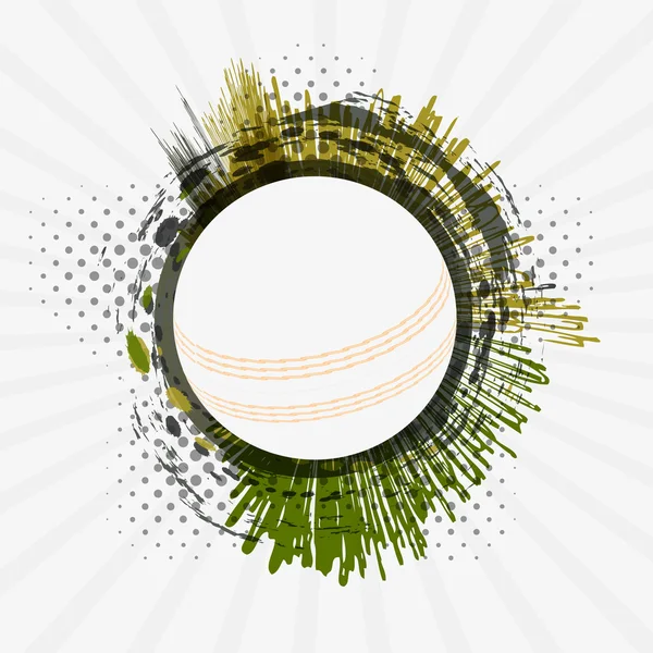 Pelota blanca para Cricket . — Archivo Imágenes Vectoriales